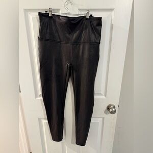 SPANX Black Faux Leather Leggings